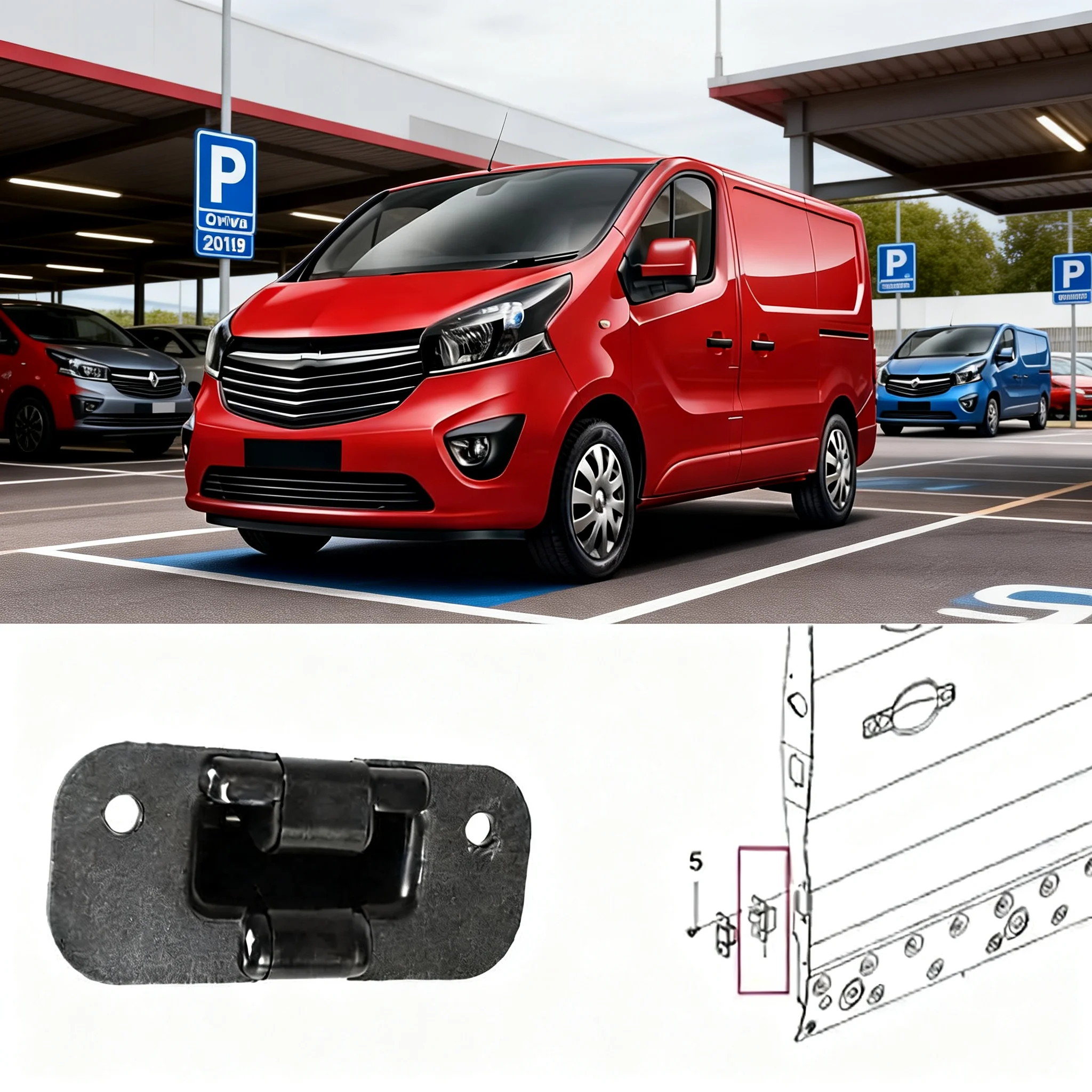 

91167277 OEM Replacement Sliding Door Locator Retainer For Vauxhall Vivaro Renault Trafic Nissan Primastar NV300 Durable