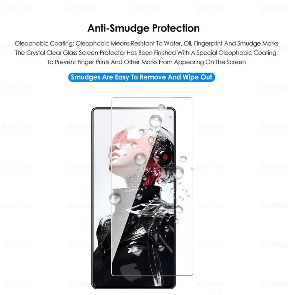 4 قطعة حامي الشاشة ل ZTE nubia RedMagic 10S Pro + غطاء كريستال مقسى زجاج واقي أحمر ماجيك 10 Pro Plus 10Pro 10SPro