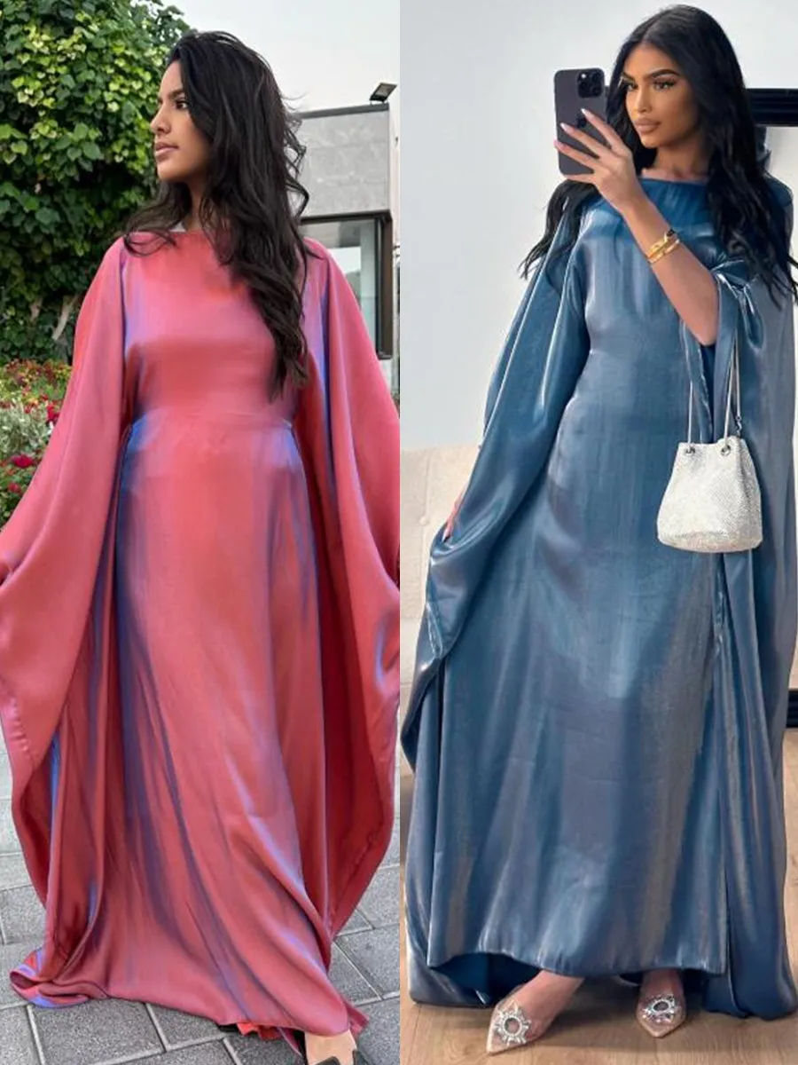 

Женское мусульманское Дубай Абая, роскошное модное длинное платье со вспышкой, халат Рамадана, кафтан, женские вечерние платья, исламская одежда, jalabiya