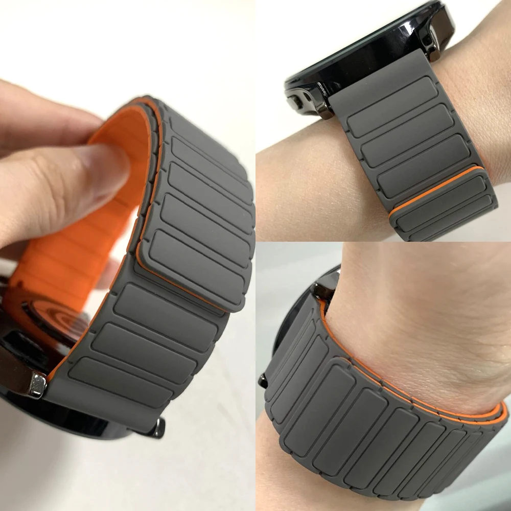 Bracelet magnétique en Silicone de 22mm, pour Samsung Galaxy Watch3 45mm Gear S3, bracelets classiques pour AMAZFIT BIP 6 5 UNITY BALANCE 2