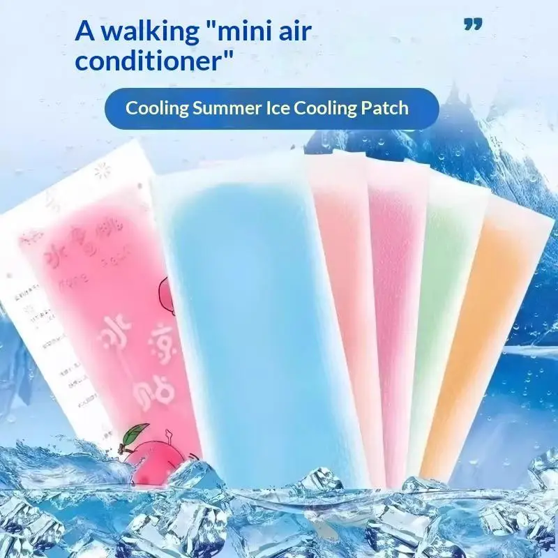 4PCS Cooling Gel Patch 10H Long Lasting Non-Woven Disposable Cooling Sticker Outdoor Camping Hiking Summer Heat Relief Body