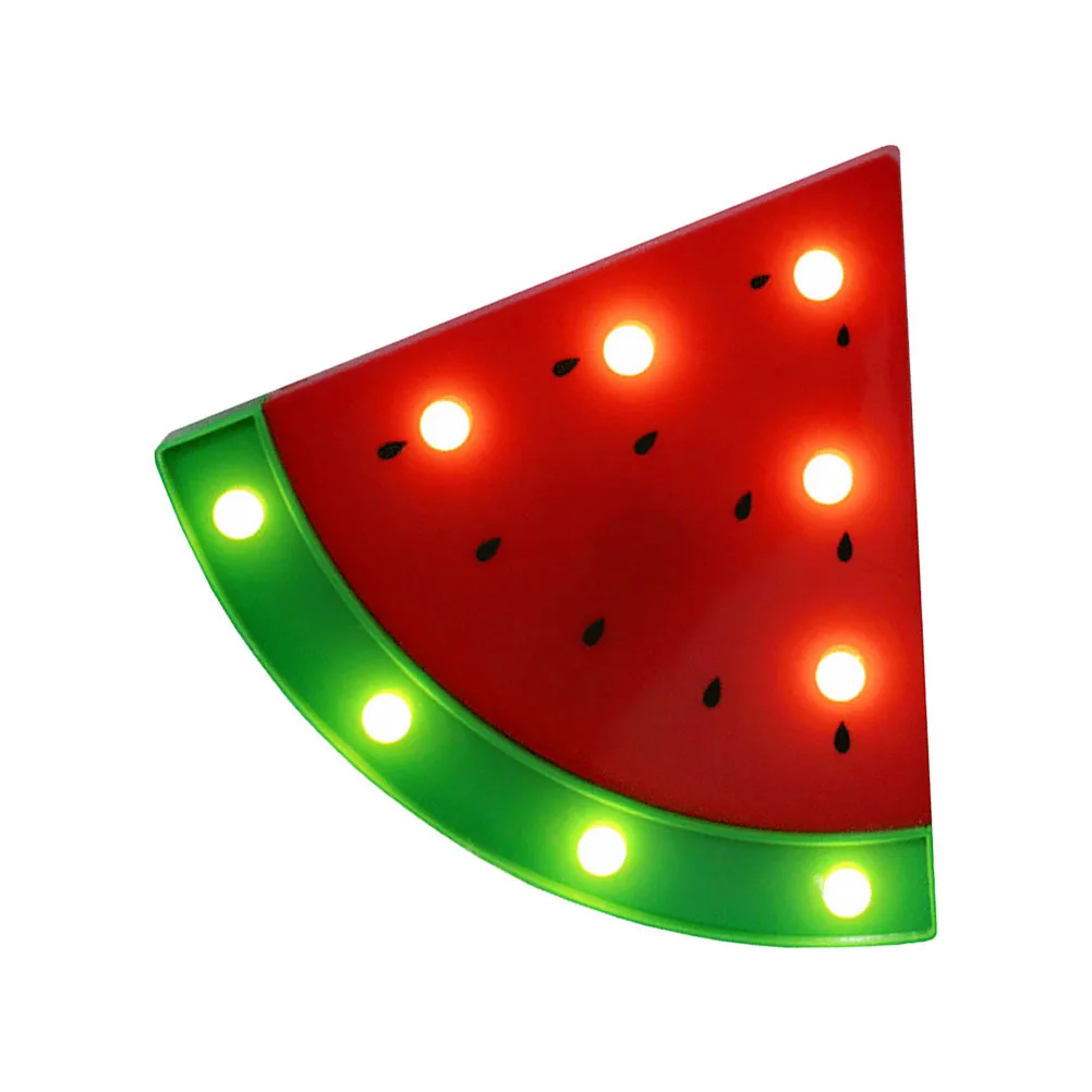 1pc Watermelon Led Night Light For Creative Table Lamp Home Decorative Lighting Photo Prop Plastic Led Light