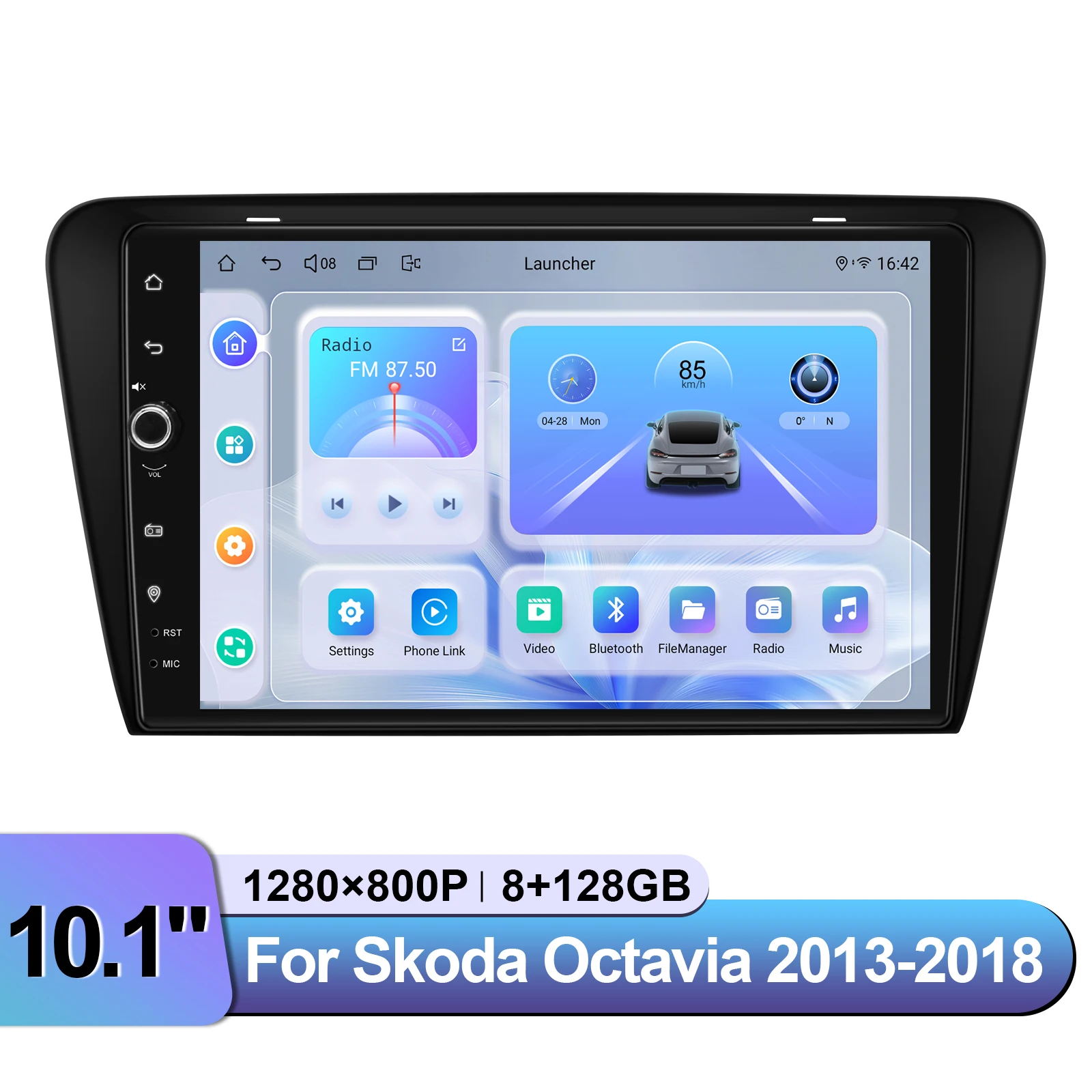 Replacement 10.1 Inch Navi Car Stereo Touch Screen For Skoda Octavia 2013-2018 Keep OEM Reverse Camera/Parking Sensor/AMP
