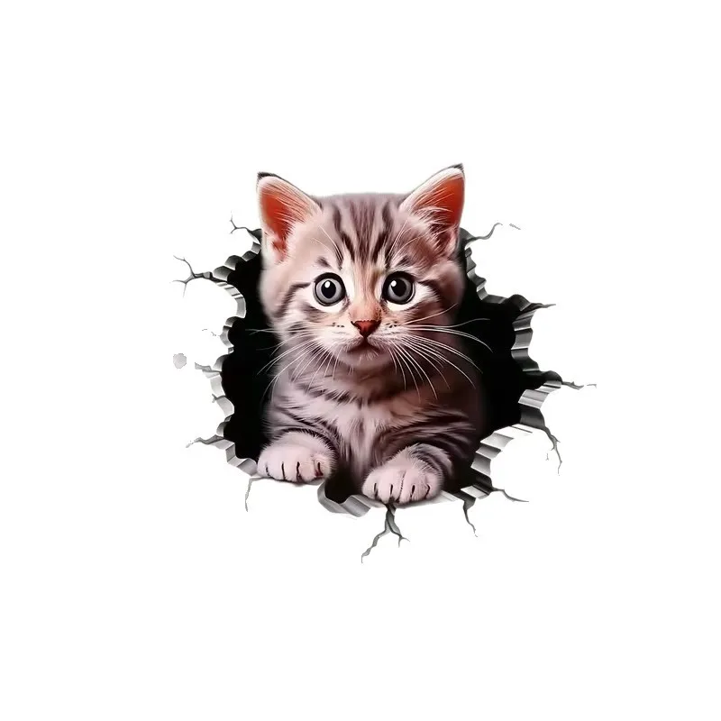 3D Car Motor Sticker Cute Cat Cat Personalised Block Body Scratch Auto Motorbike SUV Window Laptop Universal Decoration Decals image 6