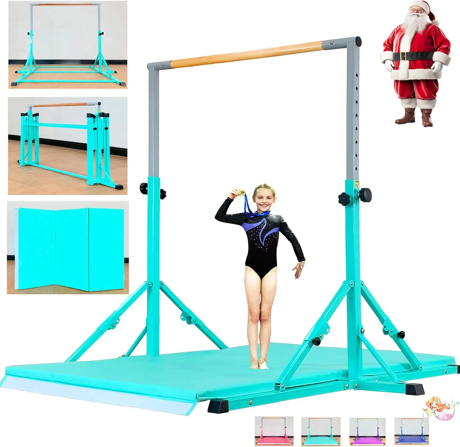 Bar For Kids and Teenage Ages 3-25, 5 / 6 Base Length, 5 / 6  Height, Gymnastic Kip Bar Horizontal Bar For Gymnast, G