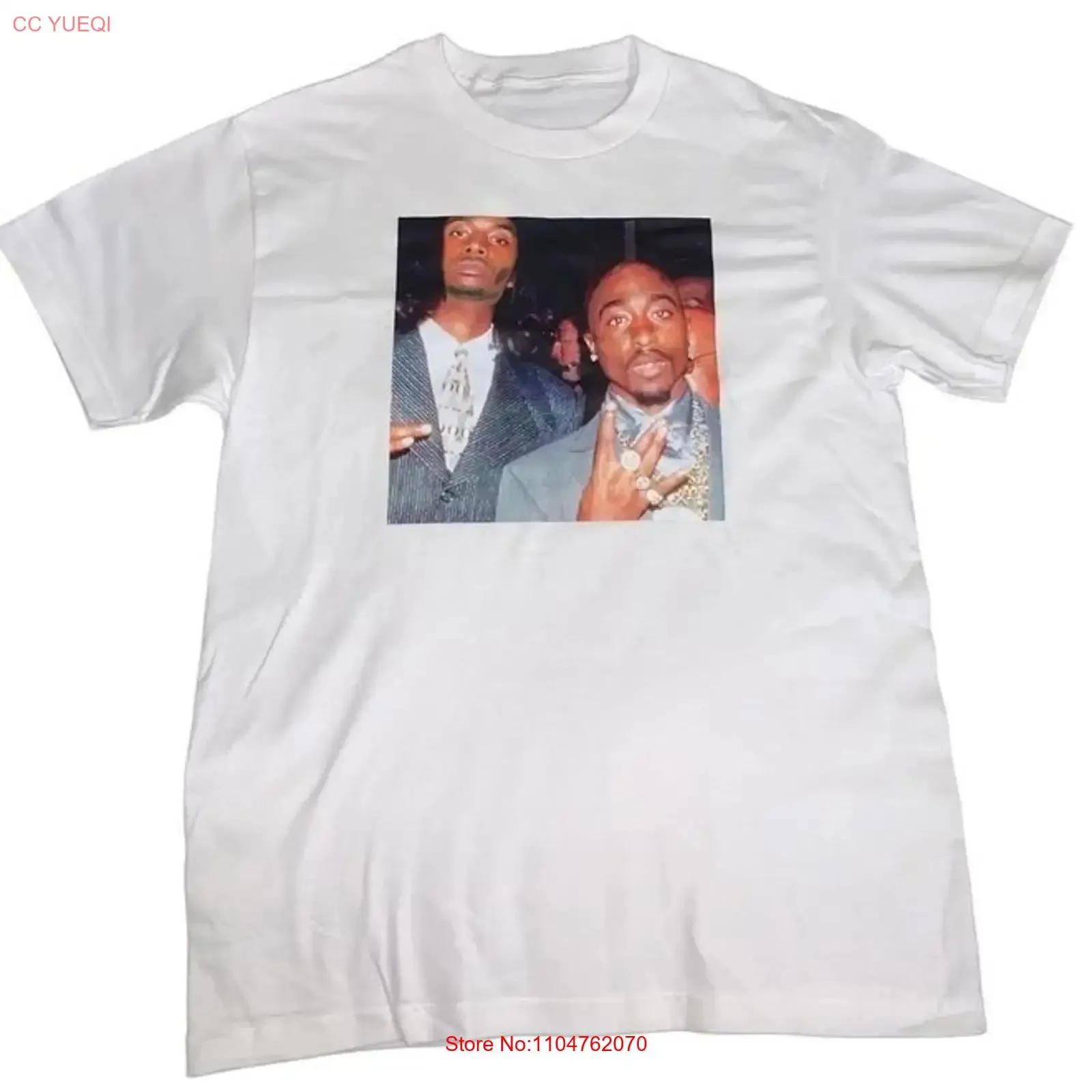 2pac x carti T Shirt long or short sleeves vintage Washed Casual Breathable graphic Comfortable streetwear