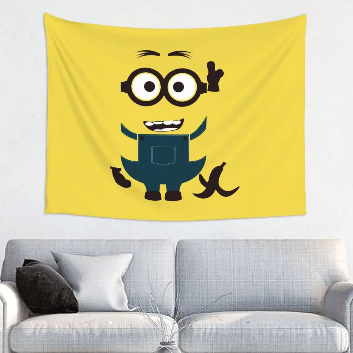 Custom Minions Anime Cartoon Tapestry Home Decor Hippie Wall Hanging Tapestries for Living Room