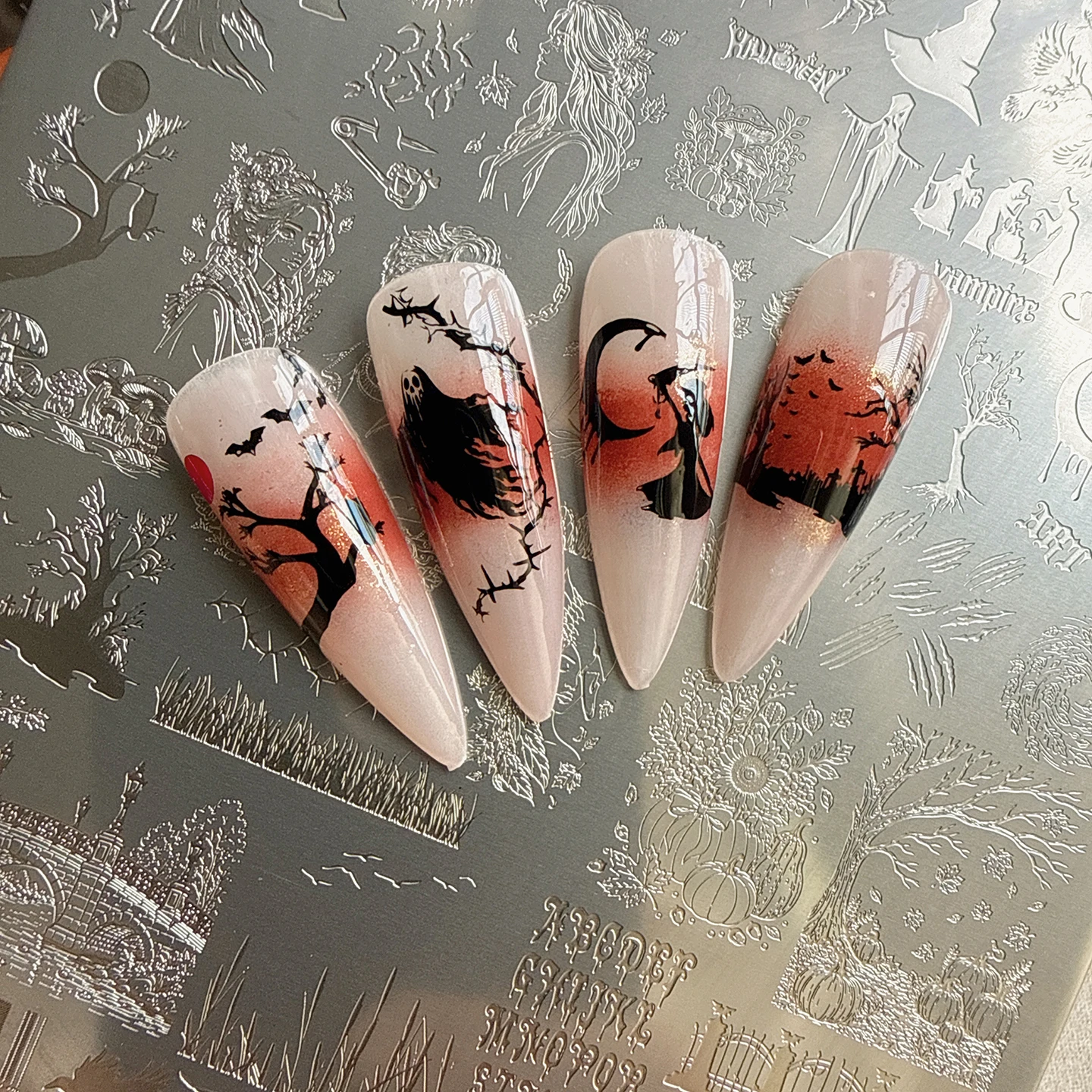 XMQ NAIL ART STAMPING PLATES HALLOWEEN TEMPLATES AUTUMN IMAGE PLATES
