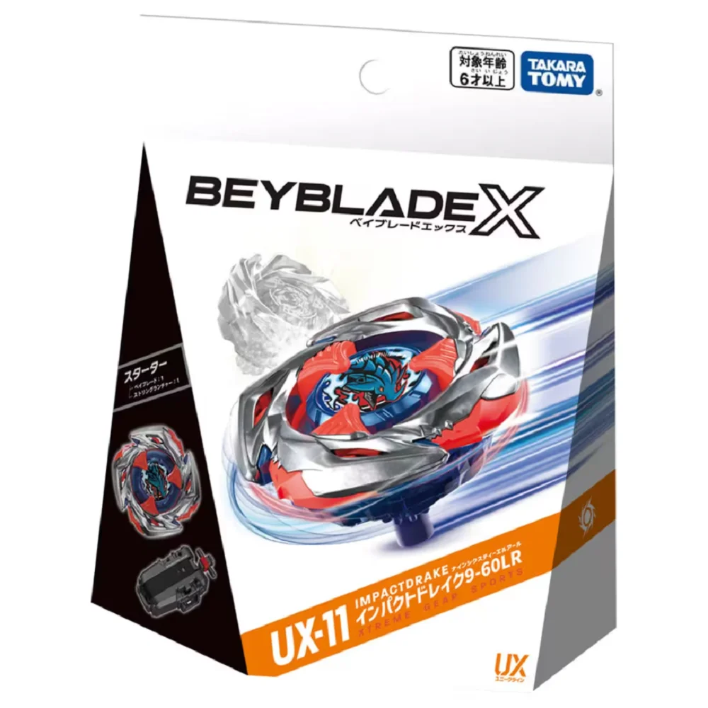 Original Takara Tomy Beyblade X UX-11 Starter Impact Drake 9-60LR