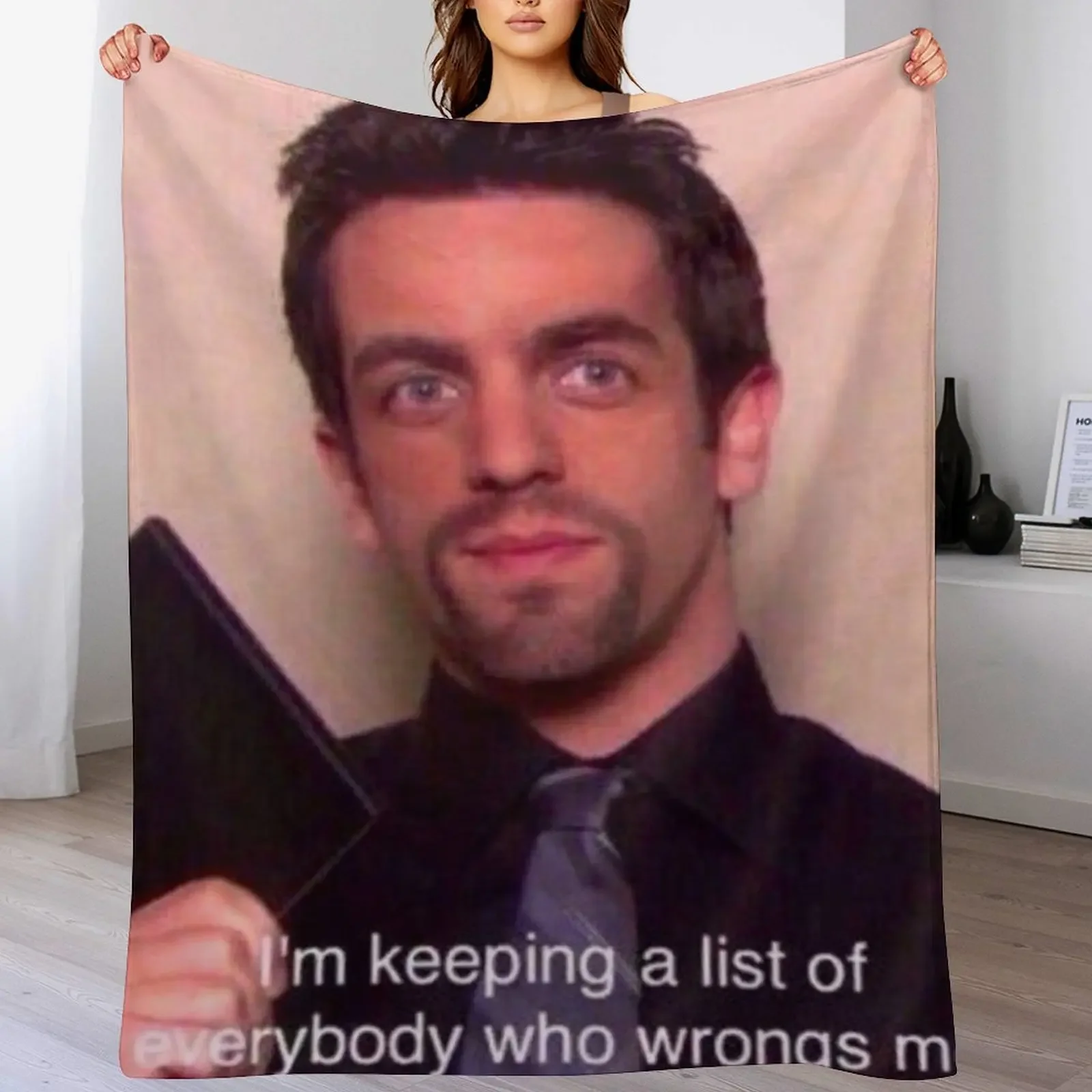 

The office Ryan the temp Ryan started the fire Ryan Howard Throw Blanket Sleeping Bag for babies cosplay anime manga Blankets