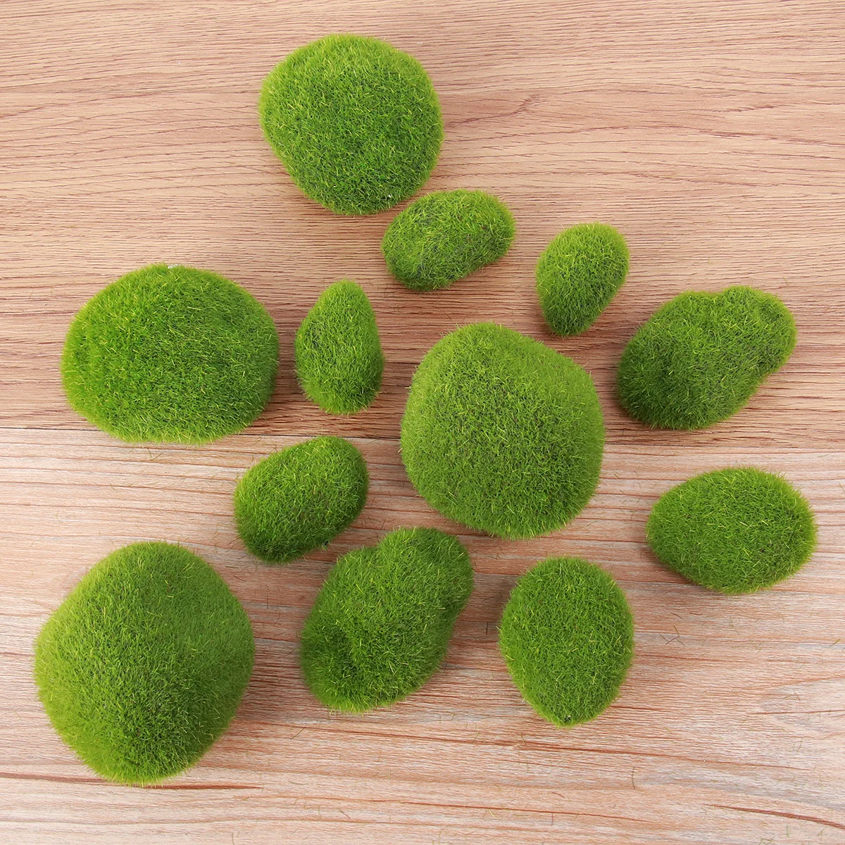 

12 pcs Simulation Moss Stone Realistic Craft For Home Office Decor Aquarium Terrarium Greenery Plant Artificial Moss Rock