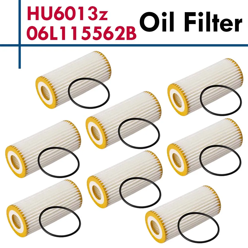 

Set 8 Engine Oil Filters for A3 A4 A6 Q3 A5 Quattro Arteon Atlas Beetle GTI