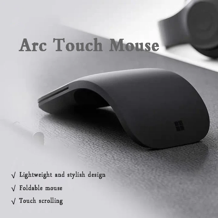 Folding Bluetooth Wireless Mouse Foldable Ultra Thin Arc Touch Mouse Slim Silent Optical Mause For Microsoft PC Laptop Tablet 