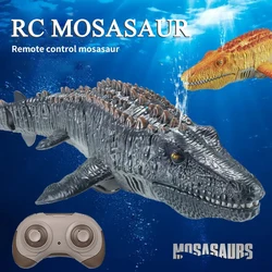 Children's remote control water spray dinosaur toy simulation large ancient ocean mosasaur electric swimming boy gift