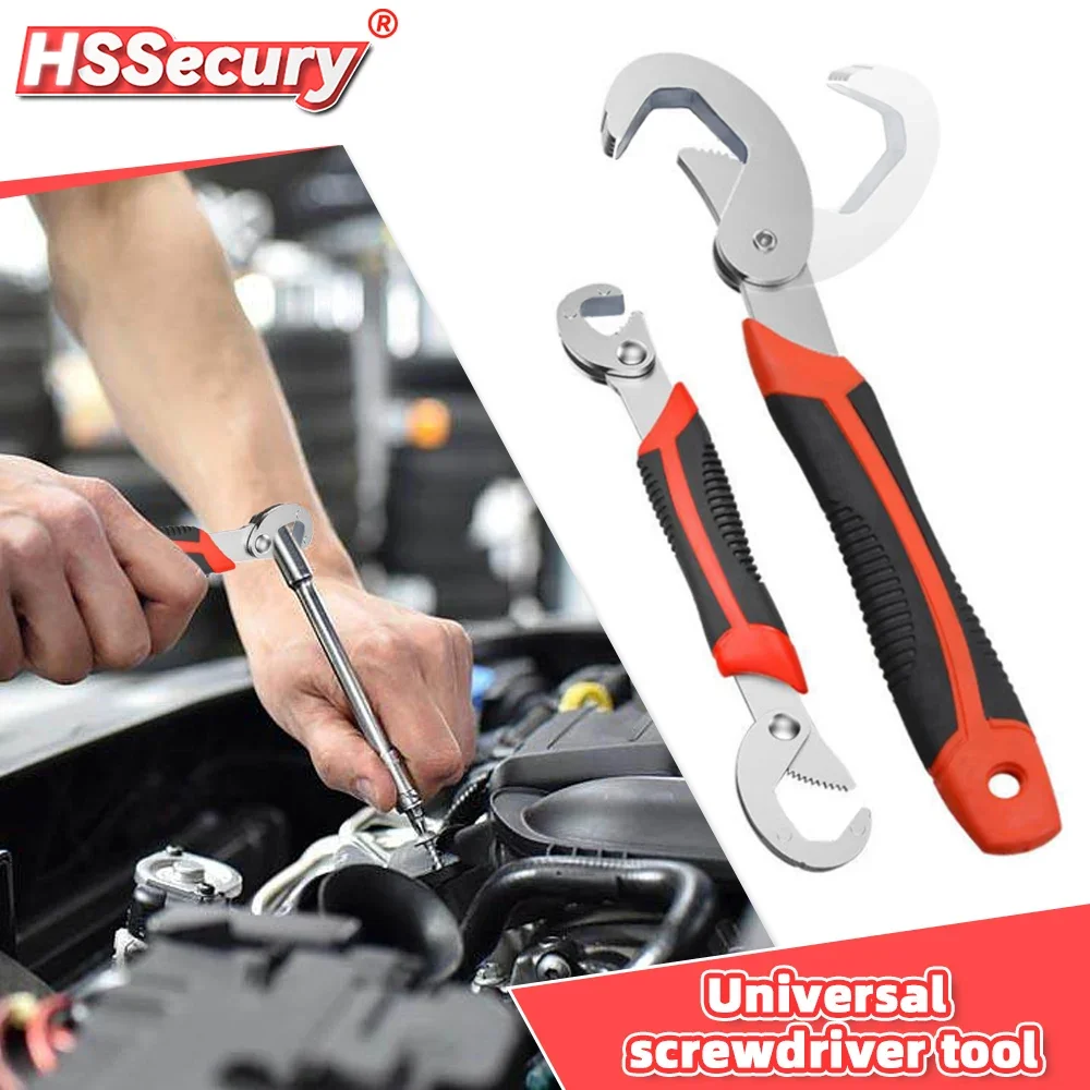 

Universal Wrench Tool Multi-Function Adjustable Non-slip Wrench Spanner Stainless Steel Torque Ratchet Spanner Hand Tool