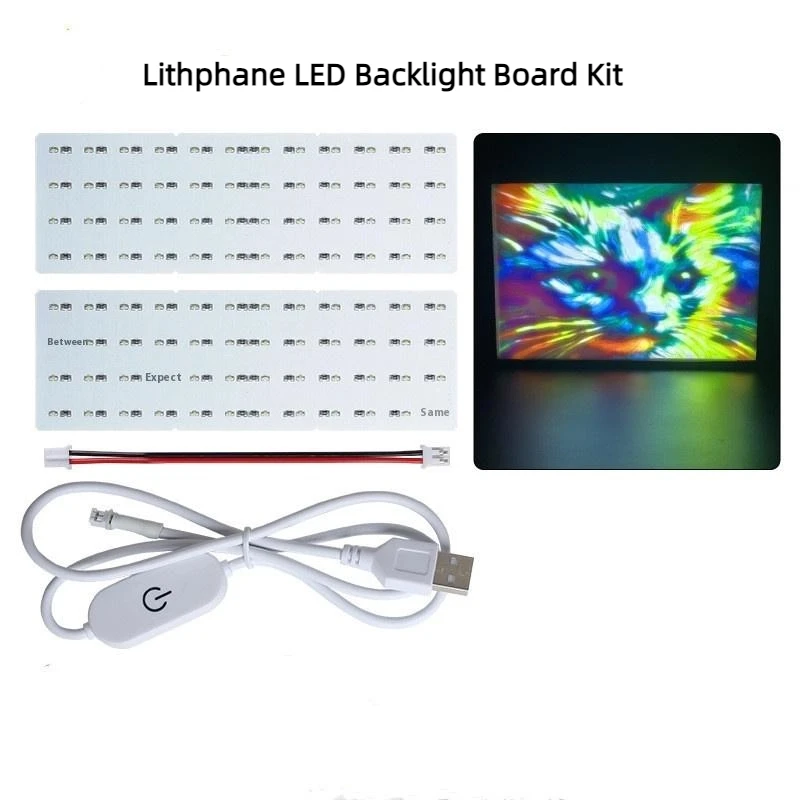 

For Bambu Lab Lithophane LED Backlight Board Kit DIY Lithophane Photo Model For Bamboo P1P P1S X1 X1C X1E A1 A1mini 3D Printers