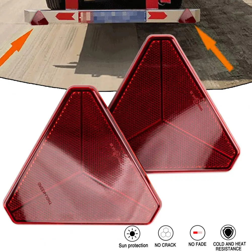 Warning Reflector Waterproof Super Bright Wear-resistant Triangular Safety Warning Reflector for Car