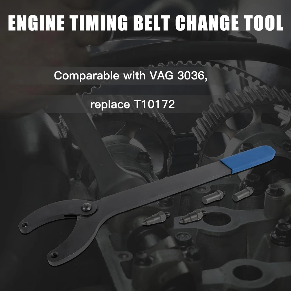 T10172 Engine Timing Belt Change Tool Kit, Against Timing Pulley Holder Tool Compatible with VW Audi Golf Skoda VAG Vehicles VAG