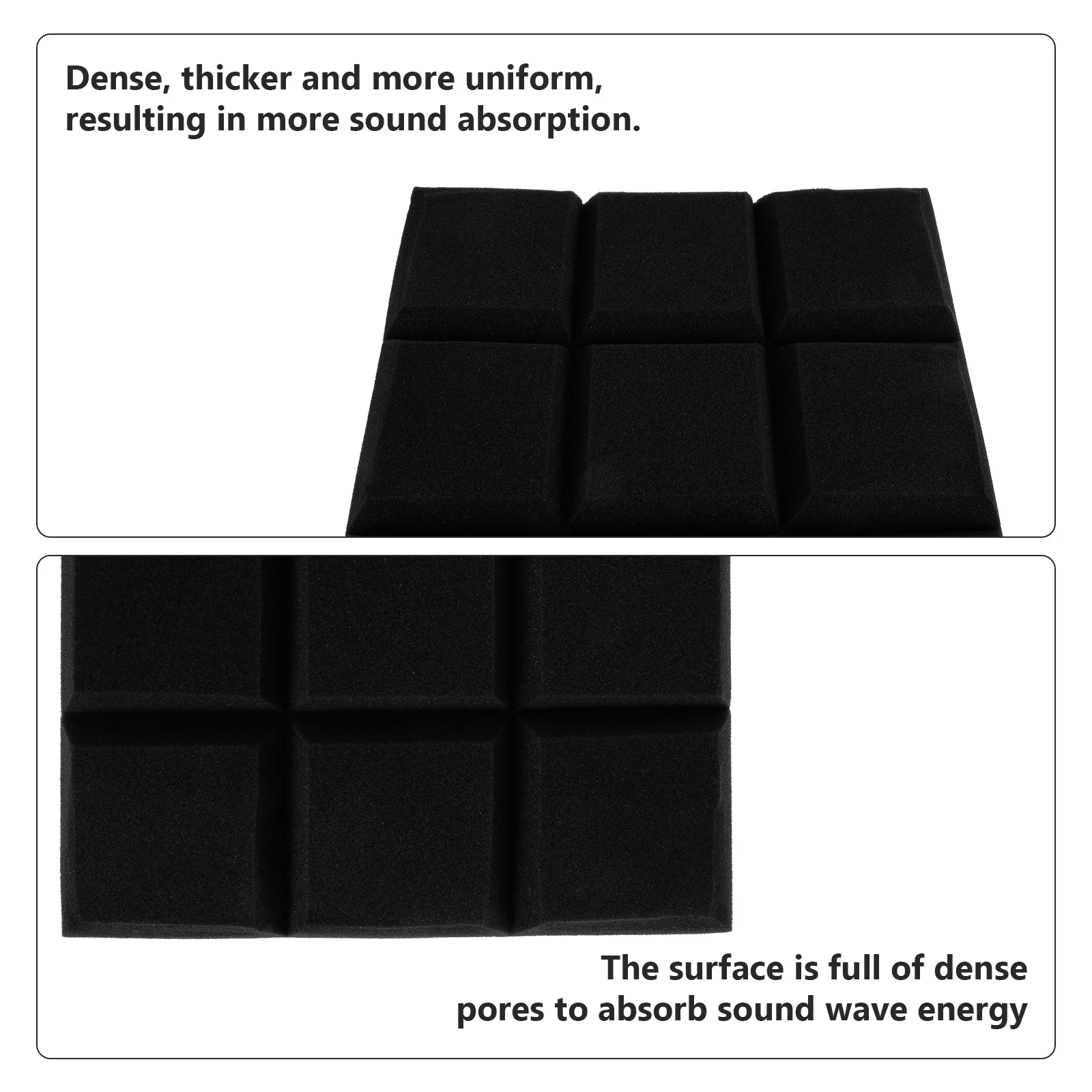 

4pcs Sound Insulation Boards Acoustic Panels For Wall Ceiling Door Soundproofing Noise Reduction Ktv Gym School Portable Audio