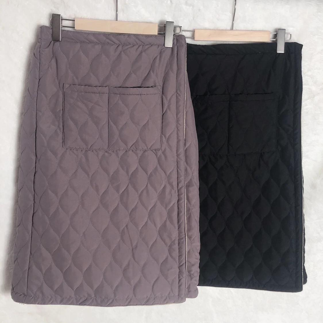 Fleece Lined Cotton Skirt with Leggings Youthful Loose Fit H-Shape Polyester Fiber Maternity And plus Size Friendly mid Waist