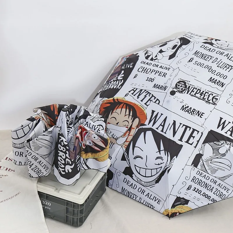 One Piece Tony Tony Chopper Anime Zweidimensionaler Faltbarer Regenschirm für Studenten, Dual-Use für Sonne und Regen, Niedlicher Sonnenschirm – Detail 4