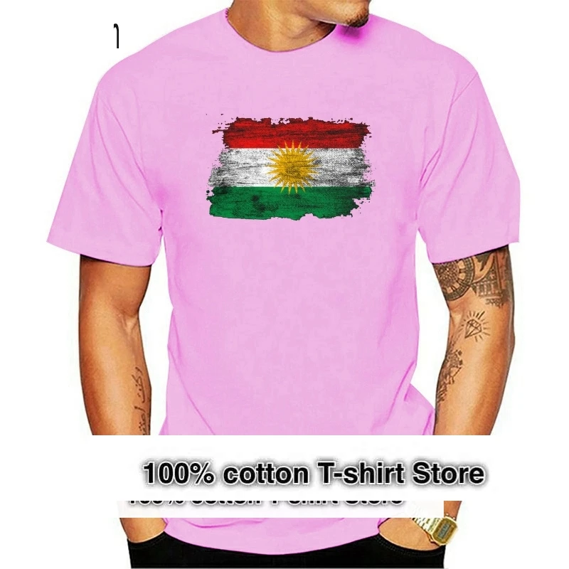 

Kurdistan Nation Kurd Kurdish flag T shirt Creative Solid Color Graphic Tee shirt For Men Tee Tops Casual Pictures