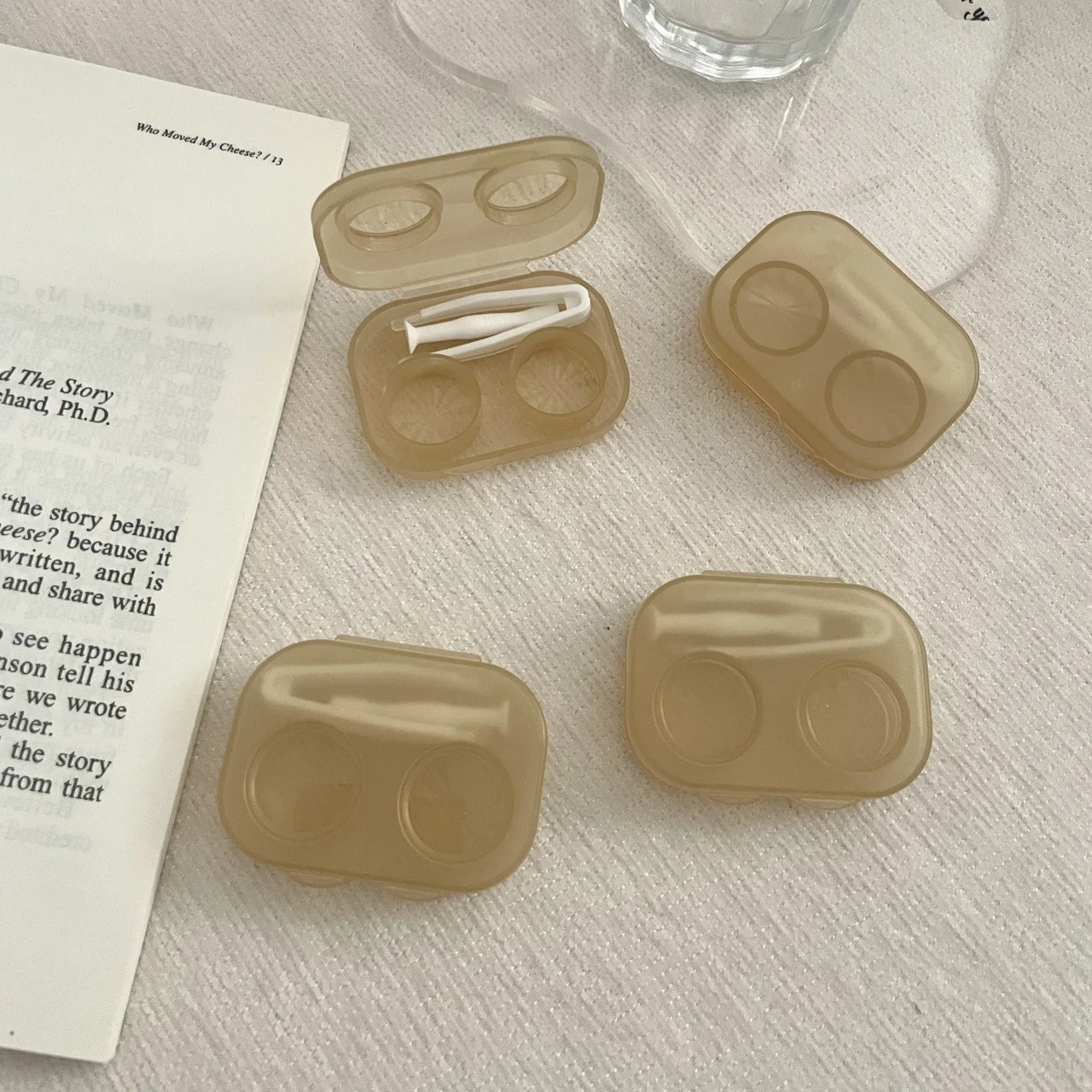 1-5 stücke Kontaktlinsen Fall Lagerung Box Tragbare Keine Notwendigkeit, Die Kappe Unschrauben Schüler Box Mit Pinzette Werkzeug für Reise Lagerung Box – Detail 9