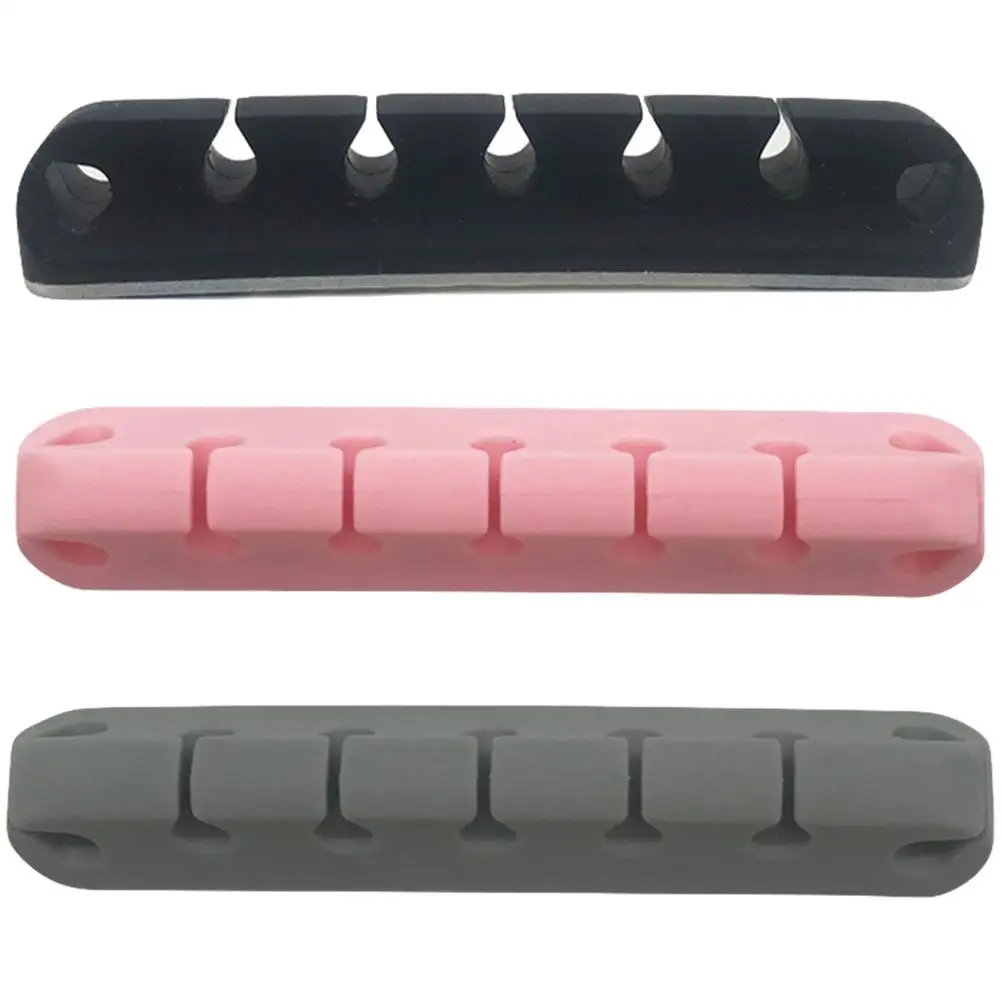 

3 Pcs Cable Management Clips Adhesive Holders Black Tie Wire ganizer Desk Accessories Silicon Long Lasting No Residue USB Audio