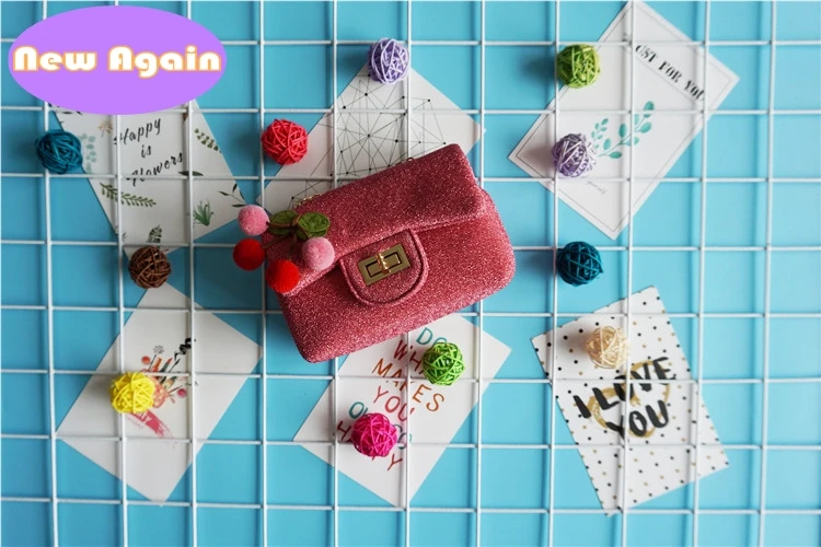 Bolso de hombro pequeño de cereza para niños, bandolera de diseñador para niñas, monedero pequeño para niños pequeños, NAB033