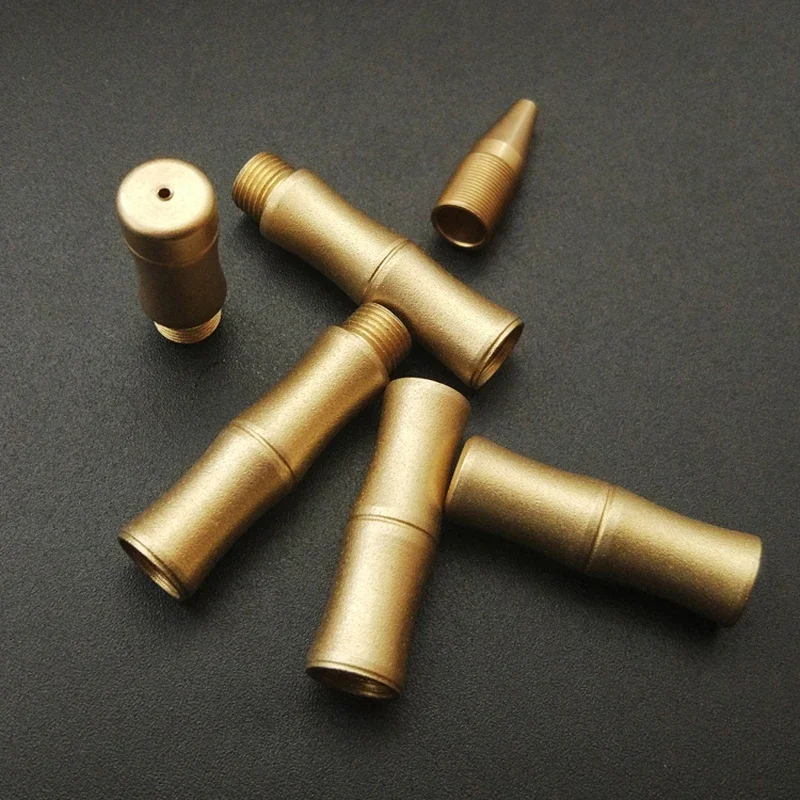 1Pc Vintage Brass Bamboo Style Pen Metal Business Office Gift Stationery Student Writing Tool