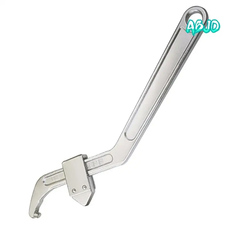 

ABJO-Adjustable Wrench Water Meter Cover Special Spanner Torque Wrench Side Hole Hook Nut Wrench Repair Tools