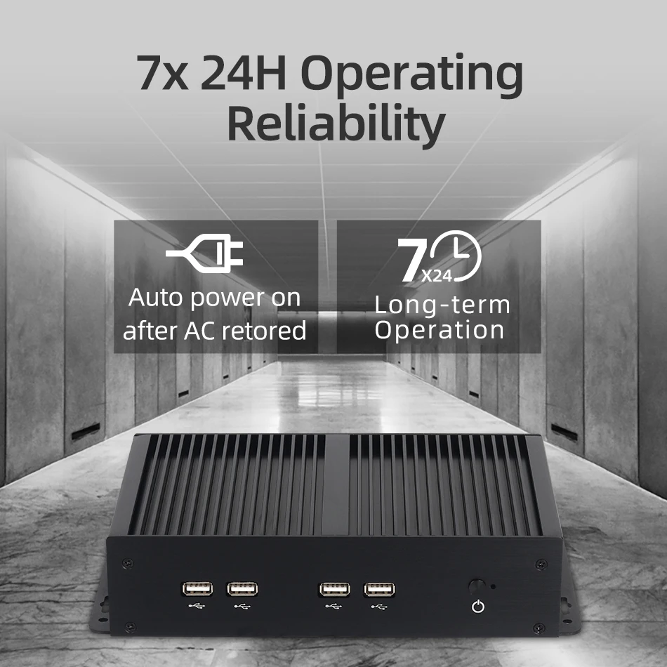 Imagem -05 - Mini pc Industrial Fanless com do I77500u 6x Rs232 485 Ttl 2x Lan 6x Usb Hdmi Vga Lvds Wifi 4g Lte Sim Entrada 12v24v Win11 Ubuntu