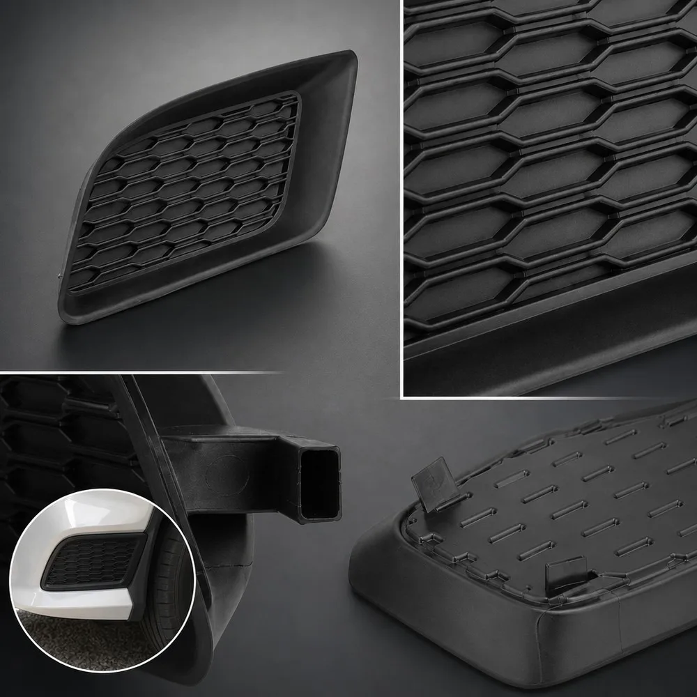 Carbon Fiber Style Front Fog Light Cover Grille Frame Trim Left/Right for 2011-2014 for Honda Accord