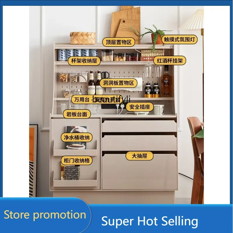 

a485 Light luxury wine cabinet French retro high cabinet simple living room tea, Nordic shelf acrylic dining side cabinet