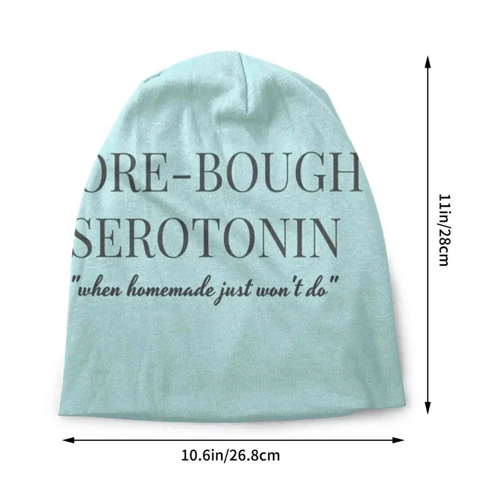 Store-Bought Serotonin Knitted Hat Warm Beanie Outdoor Caps Mental Illness Humor Depression Humor Mental Health Humor Serotonin