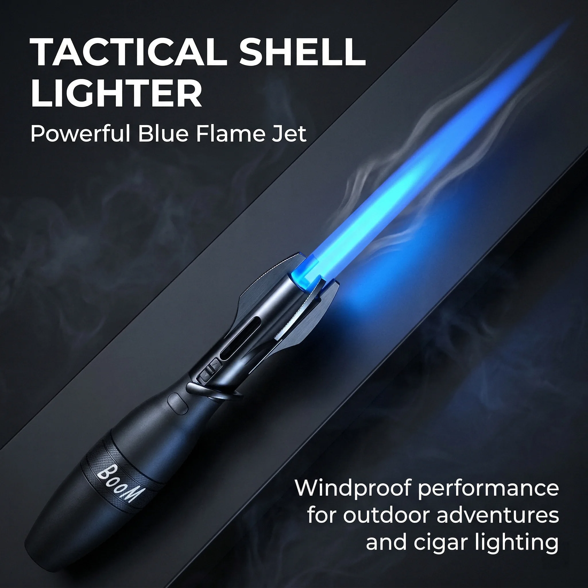 

Novelty Cannon Shaped Rotatable Jet Torch Lighter, High-Power Blue Flame Windproof Refillable Butane Lighter,Fidget Toy Lighter