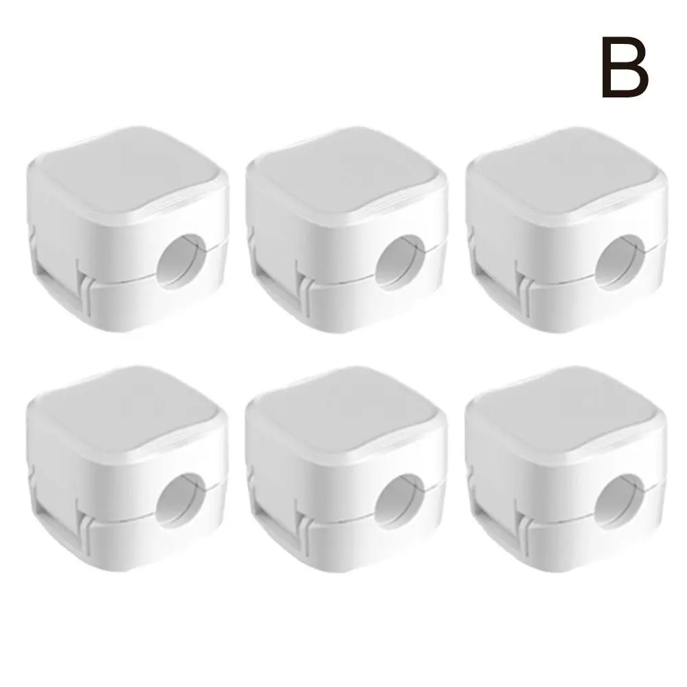 Magnetic Phone Cable Clips Cable Smooth Adjustable Keeper Under Desk Cable Cord Management Organizer Cable Holder Wire Hold P3o6