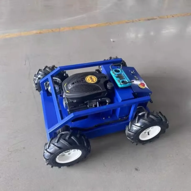 جزازة العشب تعمل بالتحكم عن بعد، جزازة تشذيب البستان أوتوماتيكية بالكامل، ماكينة إزالة الأعشاب الضارة متعددة الوظائف