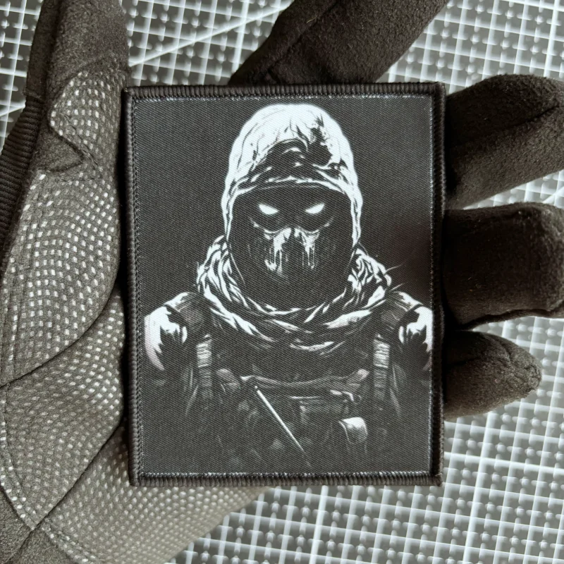 Dark Warrior Tactical Patch Ranger Soldier Morale Badge Printing Hook and Loop Military Armband Backpack Sticker Appliques