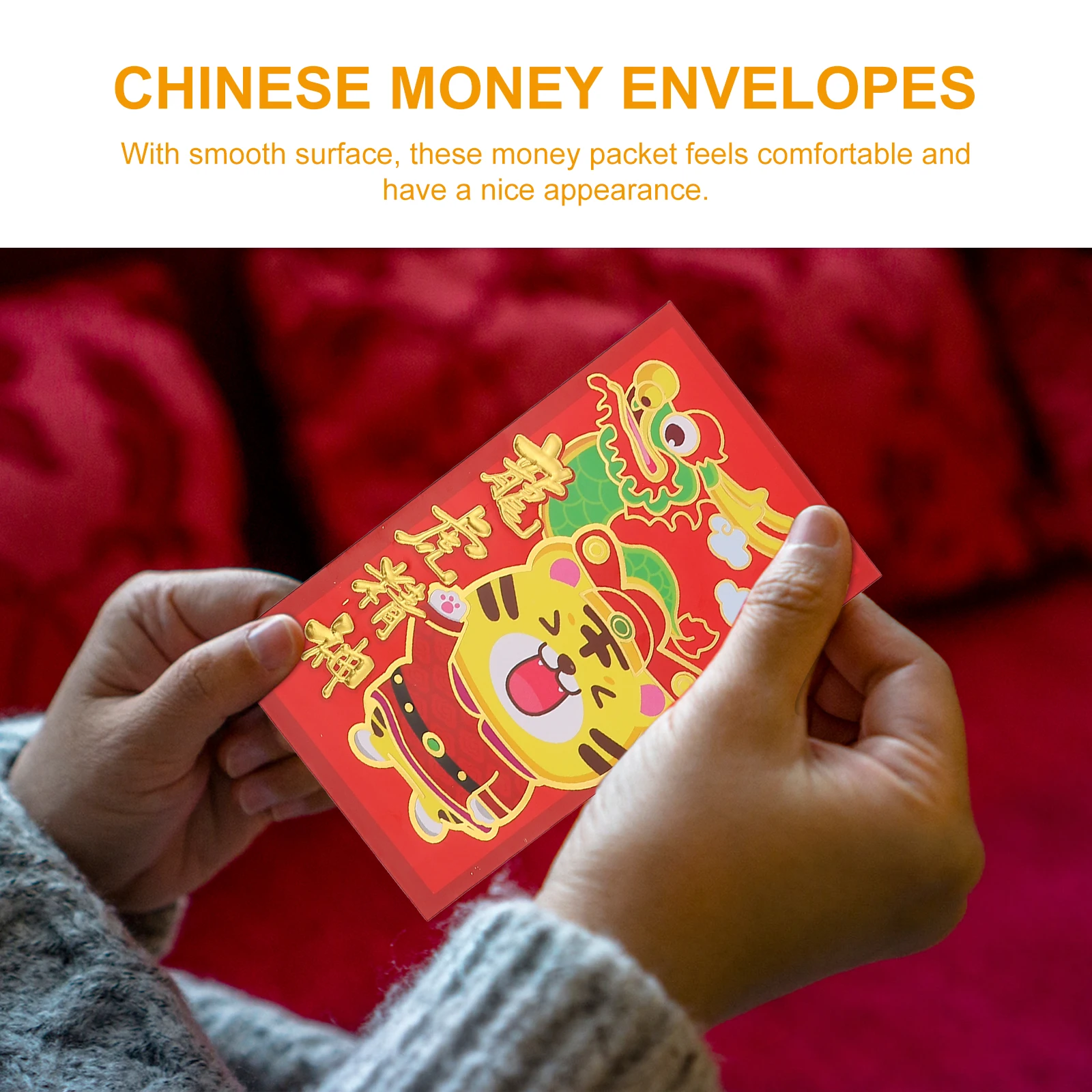 

36 Pcs Red Envelope Cartoon Gift Money Envelopes Paper Decorations Spring Festival