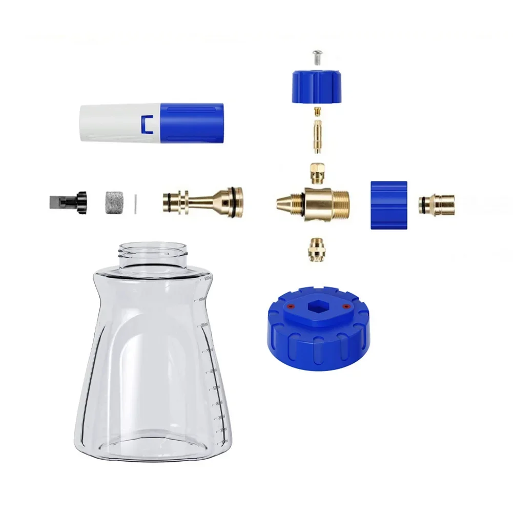Professional Foam Sprayer for Pressure Washer with 180 Degree Rotatable Nozzle and 1L Capacity Transparent Tank