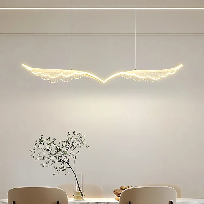 

Luxury Restaurant Pendant Nordic Strip Creative Wing LED Dining Table Bar Lamp Minimalist Light for Living Room Chandeliers