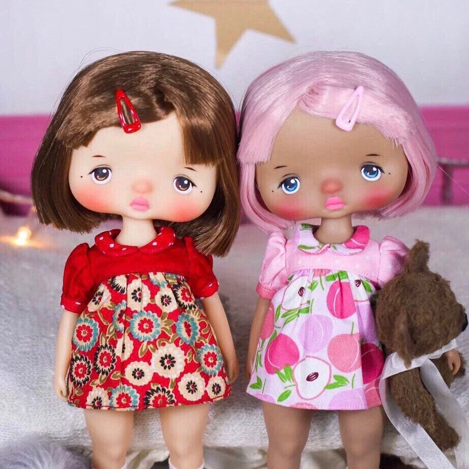 Original Bokka Square Face BJD Doll Cute POKKA Customized Puppet Child Friend Limited Edition Toys  Ball Jointed Doll Tan Skin