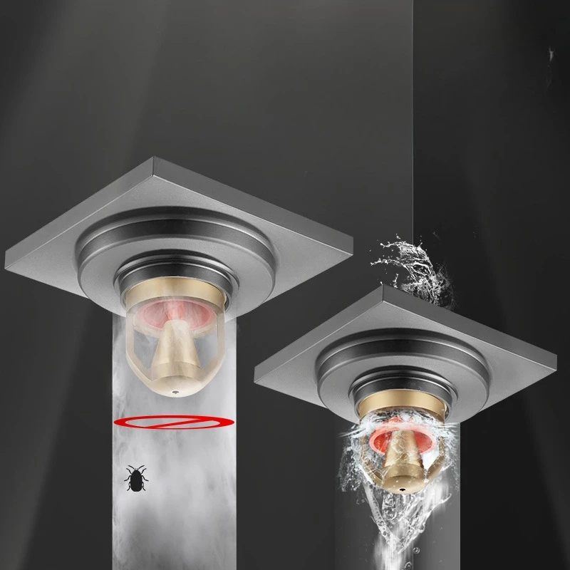 Washing machine square floor drain, bathroom shower floor drain, insect proof, deodorizing magnetic levitation brass floor drain