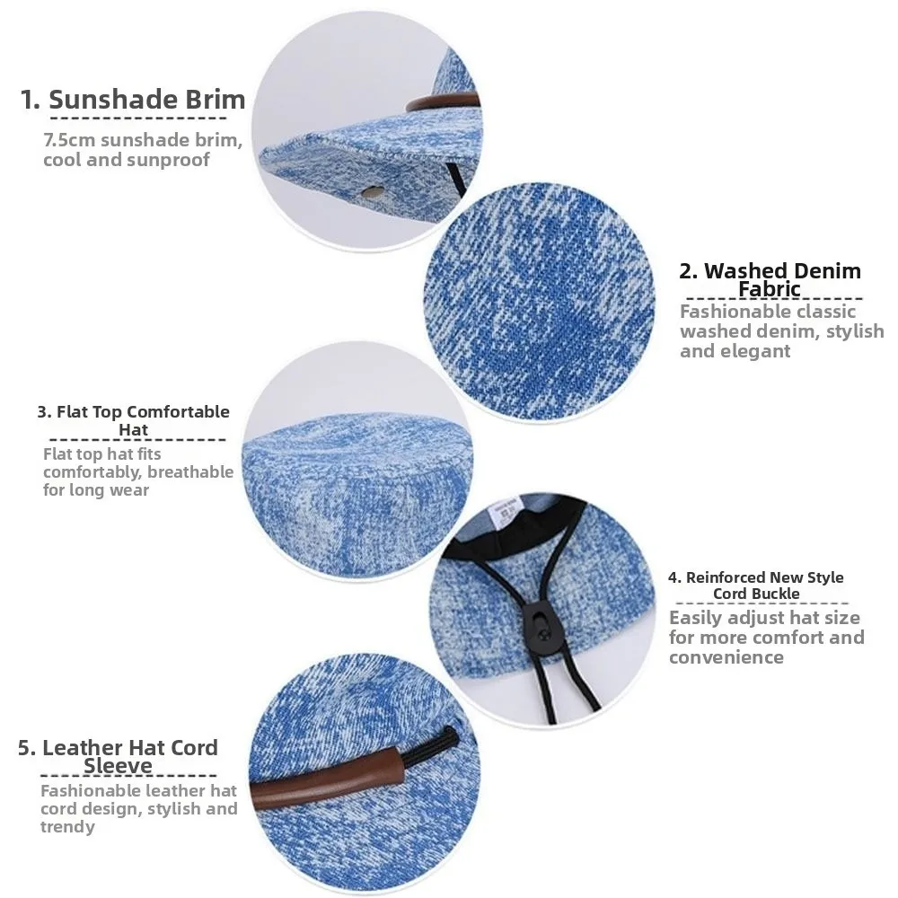 Casual Washed Denim…