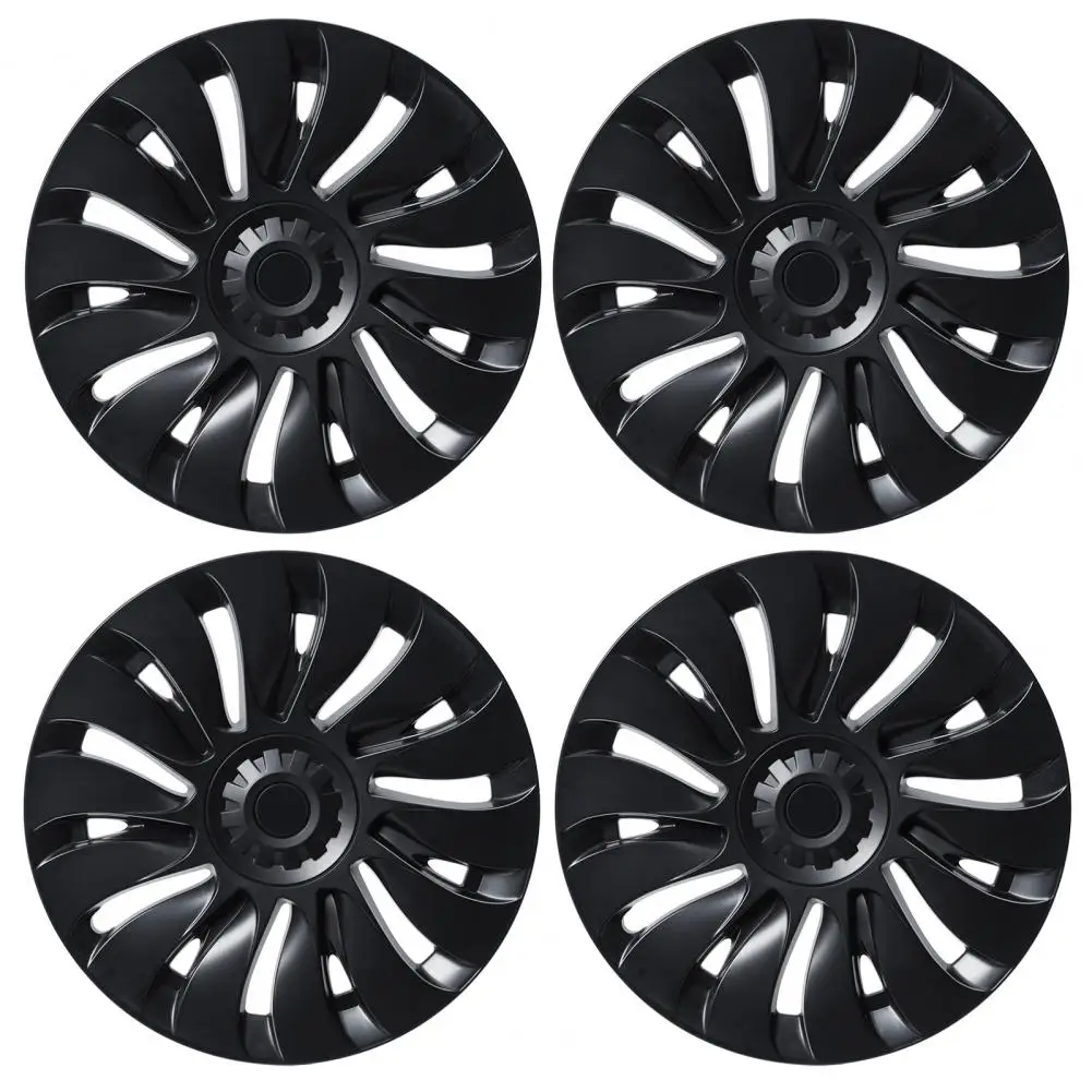 

4Pcs Black Wheel Covers,Wheel Cover Hubcap, Automotive Hub Caps, 19 Inches Modified Wheel Cover Replacement for Tesla Model Y