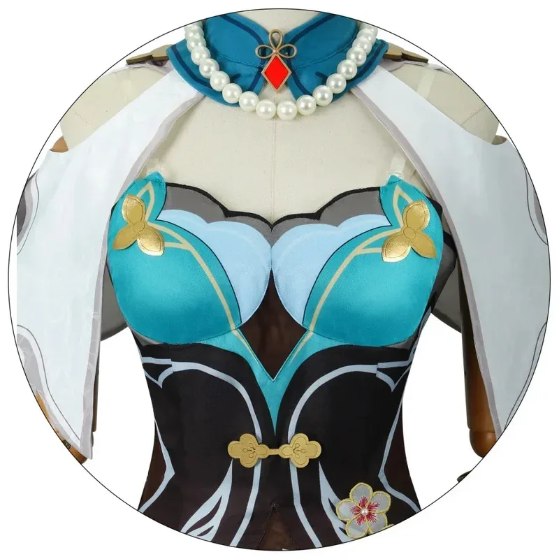 Kostum Cosplay Wig Set RuanMei Ruan Mei dari Game Honkai Star Rail Tahun 2025