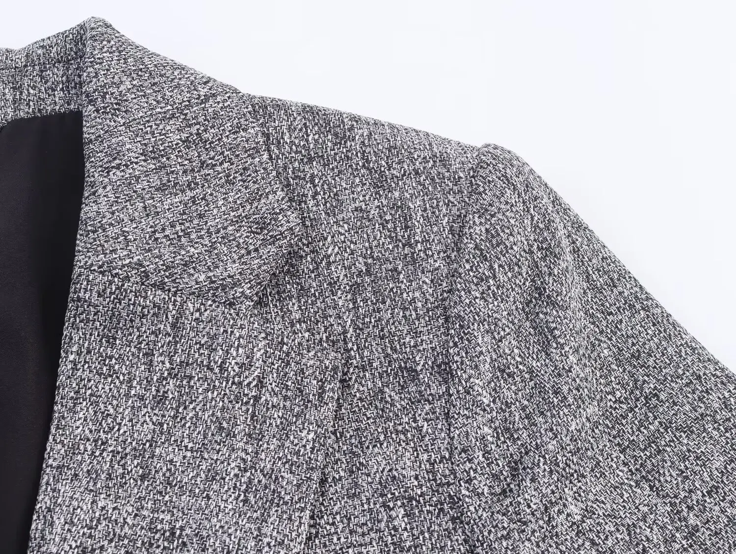 ETJ 2025 الخريف نمط جديد بدلة نسائية مزاجه التنقل مطوي كم زر واحد رداء غير رسمية سترة #3