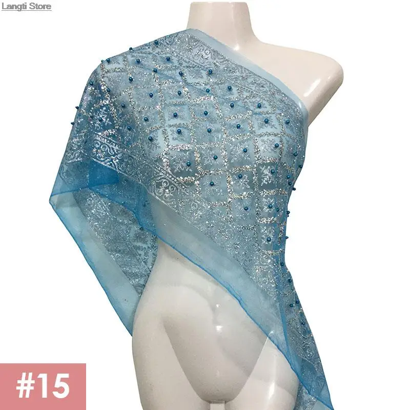 Women Summer Shawl Wrap Glitter Bead Mesh Shirts Southeast Asian Style Party Festival Dai Thai Traditional Thailand Costume