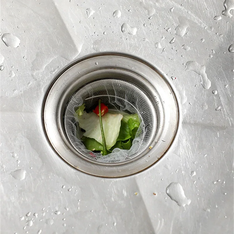 Newest Kitchen Sink Drain Hole Trash Strainer Mesh Disposable Garbage Bag Bathroom Kitchen Waste Bin Filter Bag Wast